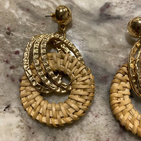 Basket Earrings **BUNDLE THIS ITEM AND SAVE** - Picture 3 of 7